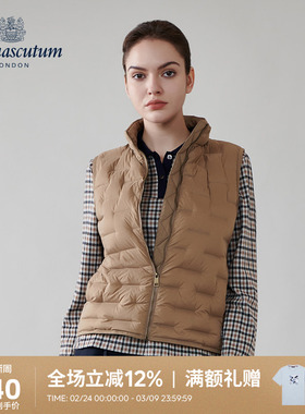 Aquascutum/雅格狮丹秋冬新品时尚女休闲羽绒背心马甲Q50J8EL011