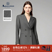 Aquascutum 外套气质 绵羊毛商务西装 雅格狮丹秋冬新品 女职业正装