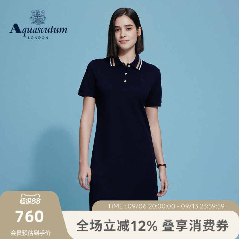 【100%棉】翻领短袖连衣裙图片