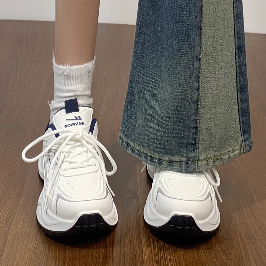 回力女鞋2025春季新款情侣鞋高级感皮面老爹鞋百搭厚底休闲运动鞋