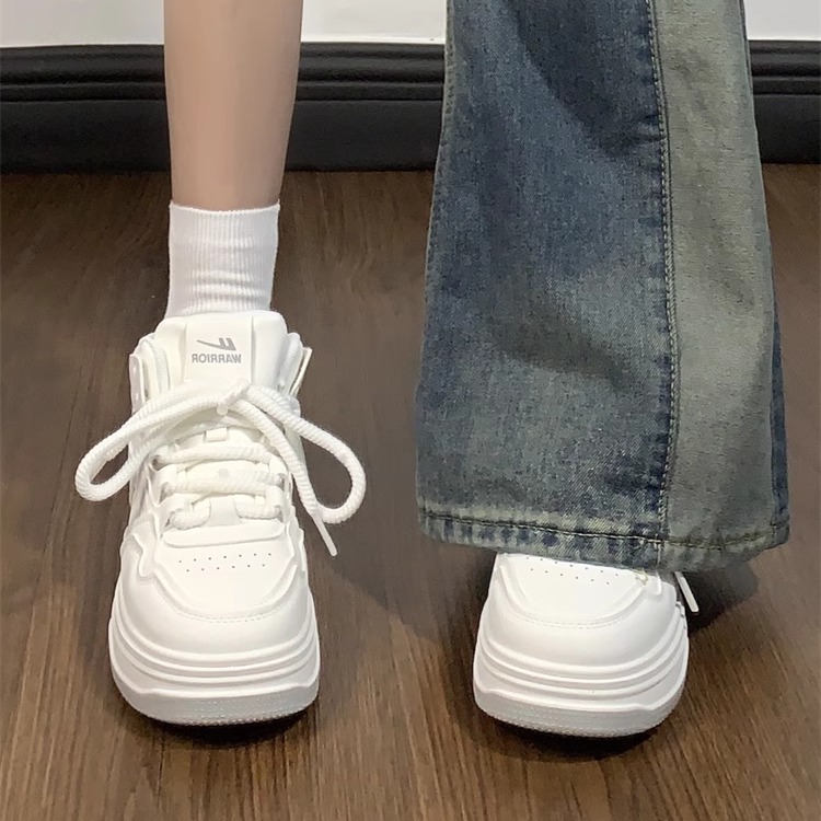 回力早秋高帮小白鞋女2025秋季新款厚底增高白色潮酷休闲运动板鞋