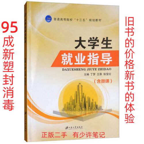 【正版二手】大学生就业指导丁梦，王霖，张宝红主编；赵东良，马海洋，白延宏副主编江苏大学出版社9787568405188
