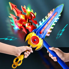 Игрушка с освещением 儿童宝剑玩具闪光王者塑料电动发光声光仿真男孩激光刀剑武器兵器
