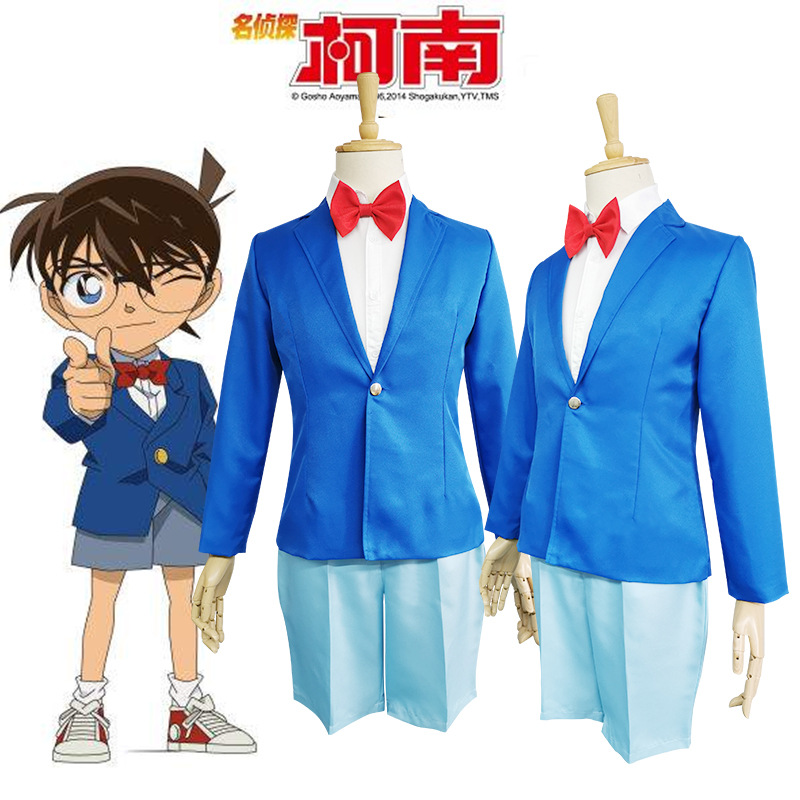 日本动漫画名侦探儿童柯南cosply衣服装成人二次元工藤新一毛利兰