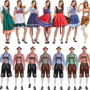 慕尼黑啤酒节演出服装 情侣服德国传统服装 男女款 巴伐利亚传统服装