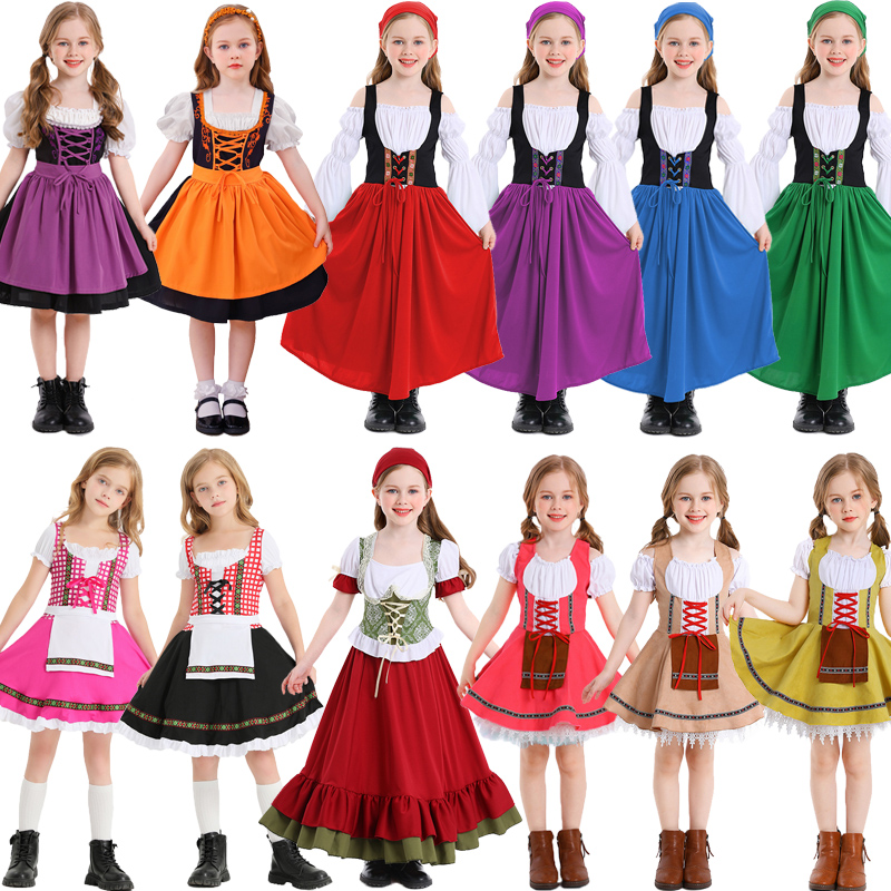 幼儿园表演男女儿童啤酒节服装