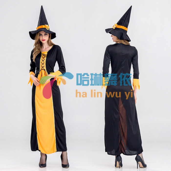 万圣节服装 成人cosplay魔法女巫装扮可爱巫婆衣服吸血鬼酒吧服装