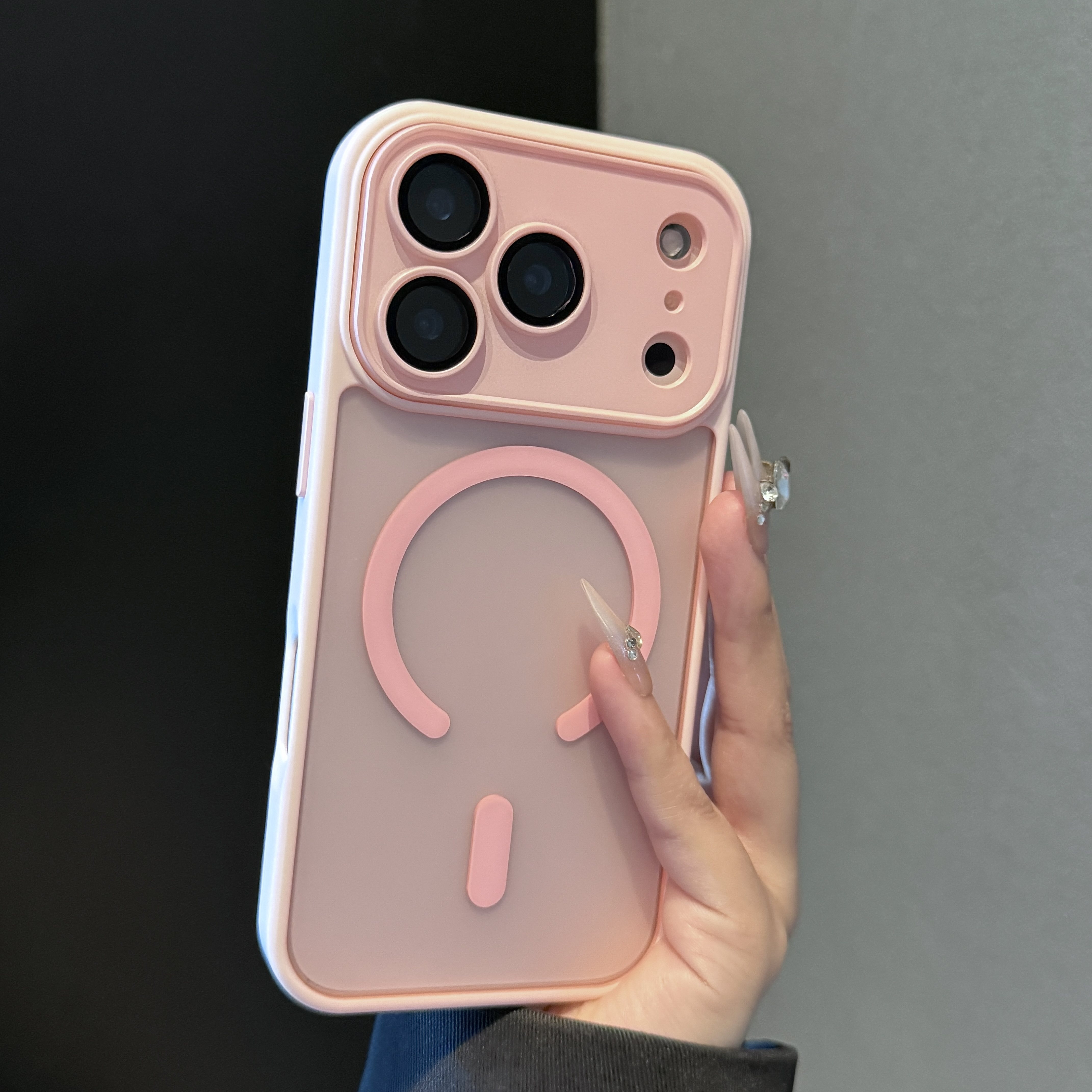 新款17适用苹果17promax手机壳磨砂肤感超薄磁吸iPhone16ProMax透明14不沾指纹15自带镜头膜13男女款12保护套