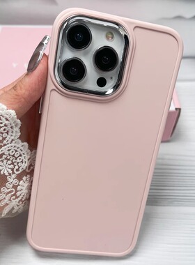 高级感黑色适用苹果13promax银镜头圈手机壳iphone14Pro新款15pro硅胶11男软壳xr小众xsmax简约13防摔保护12