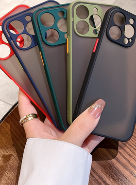 新款磨砂肤感苹果16手机壳适用iphone14promax镜头全包15防摔13pro简约高级感12硅胶11男xs女网红ins风7p/8p