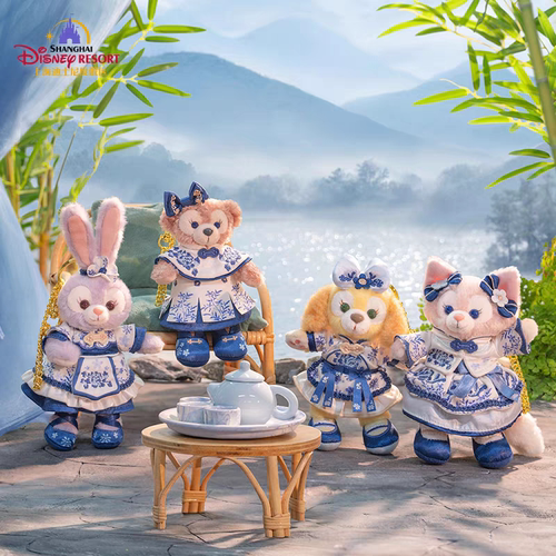 上海迪士尼乐园代购青花系列玲娜贝儿星黛露饼饼等公仔挂件窗帘扣