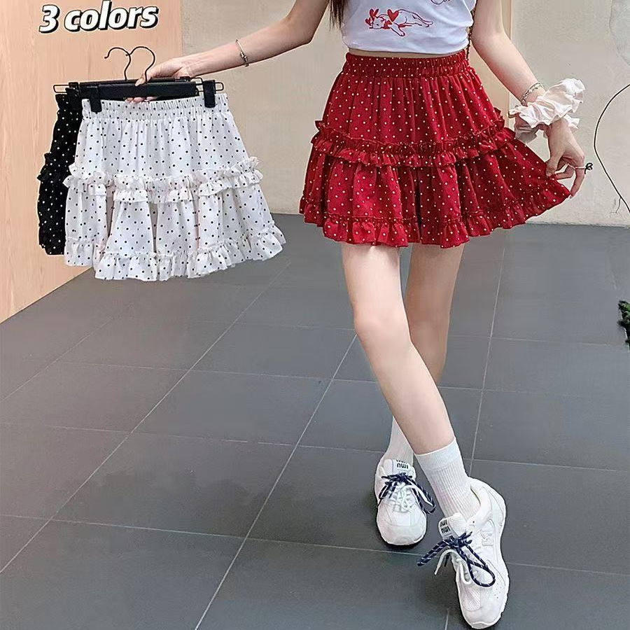 大码胖mm夏季新款法式甜美复古半身裙