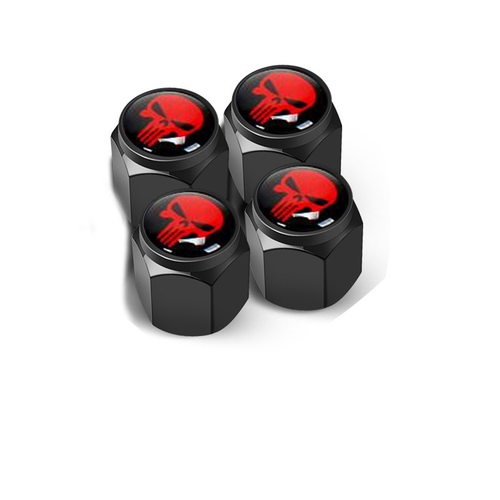 轮胎气门嘴帽骷髅头鬼头黑色防盗气门芯帽个性改装气门帽汽车用品