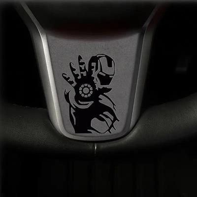 翻毛皮方向盘装饰贴盖适用特斯拉model3毛豆3毛豆Y内饰配件可定制