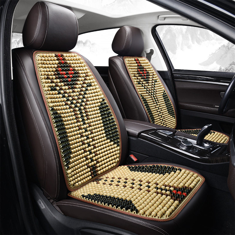 厂家新款夏季专用汽车坐垫木珠子后排通风凉垫主驾驶透气前排单座