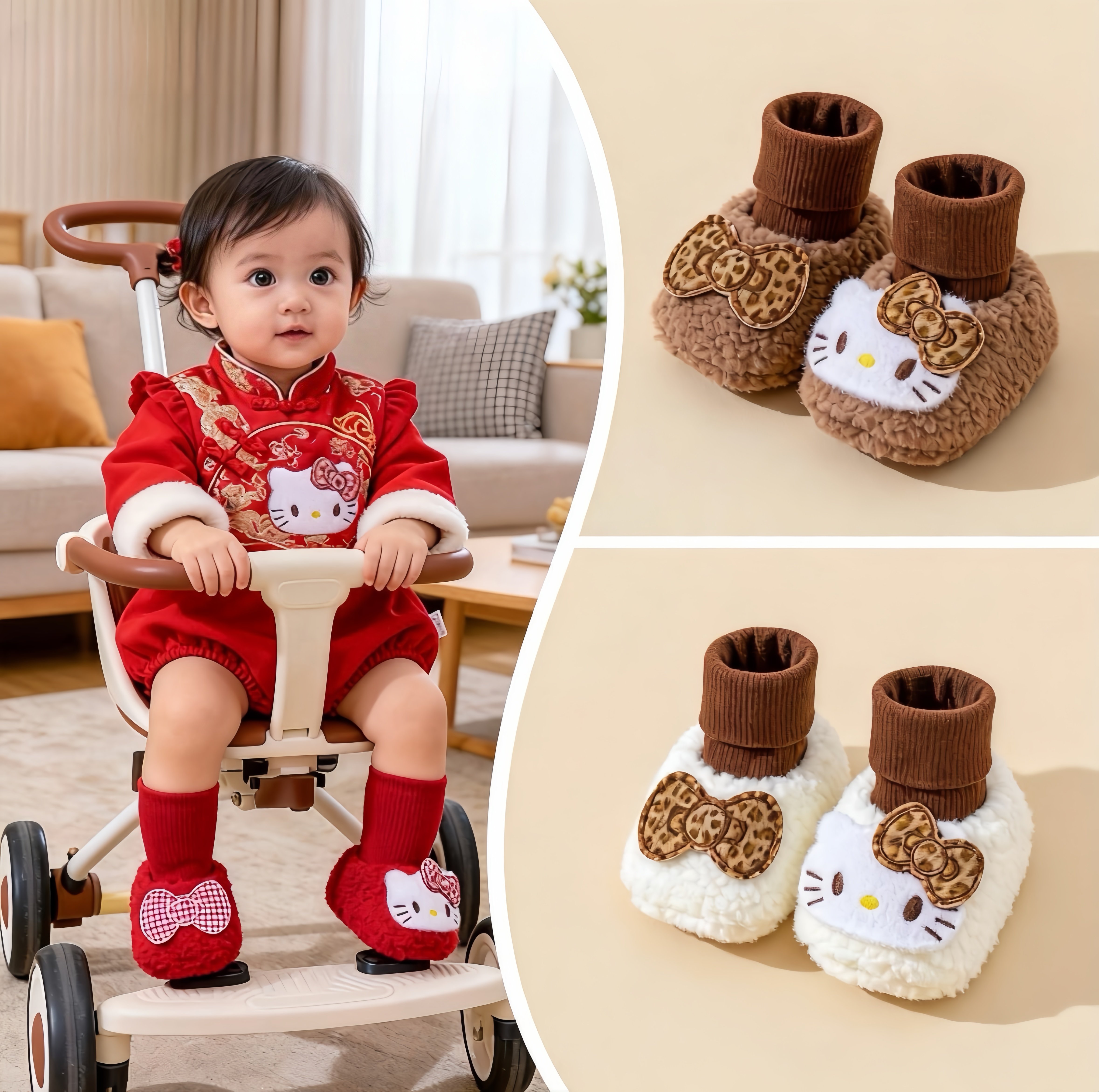 冬季新生婴儿鞋袜0-1岁小月龄女宝宝卡通加厚绒保暖软底不掉鞋子,童鞋/婴儿鞋/亲子鞋,婴儿步前鞋/袜鞋,淘宝优惠券,粉丝福利购,淘宝优惠卷