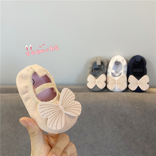 春秋布鞋 12个月单鞋 婴儿学步鞋 1岁女宝宝软底百日公主鞋