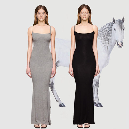 赵露思同款显身材欲纯吊带连衣裙