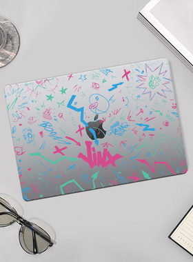 卡通女士哥特涂鸦金克斯笔记本电脑保护壳适用苹果MACBOOK CASE原版 M4 Pro13/14 M5/M4 Air13 M2 16.2/15.3