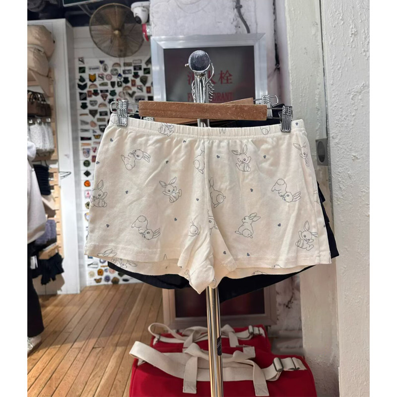 Brandy bm纯棉新款兔子印花休闲裤慵懒松弛感直筒裤居家短裤女,女装/女士精品,休闲裤,淘宝优惠券,粉丝福利购,淘宝优惠卷