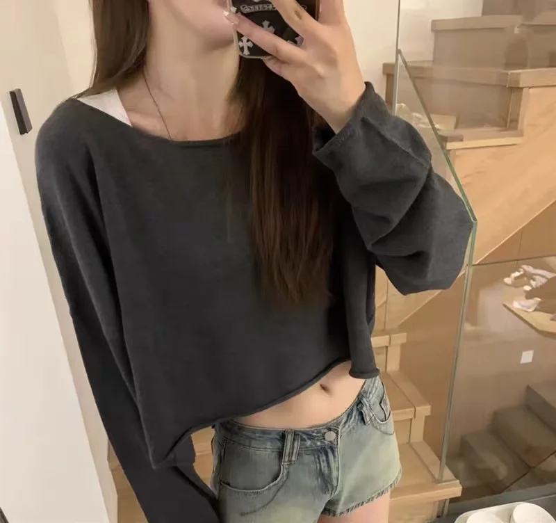 bm卷边纯棉宽松上衣Camilatop