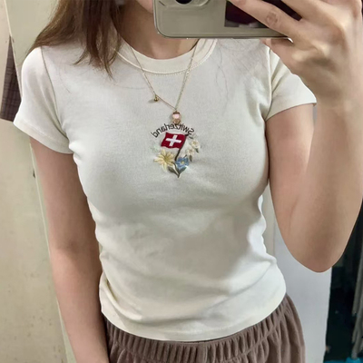 bm美式纯棉短袖t恤女ins潮