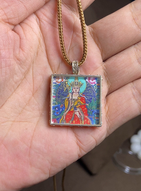 手绘地藏王男女通用热贡唐卡