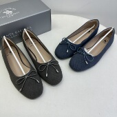 百搭圆头蝴蝶结轻便舒适浅口单鞋 香港品牌撤柜一脚蹬平底女鞋 韩版