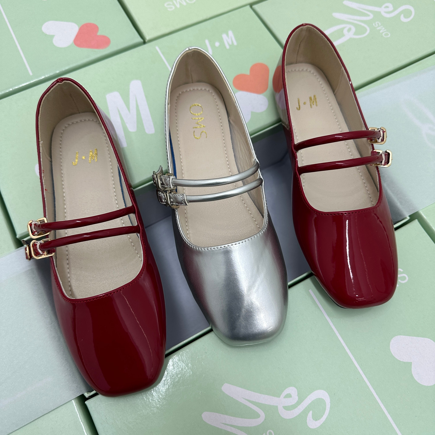 外贸品质浅口单鞋方头平底一字扣带复古百搭亮面平底玛丽珍女鞋,女鞋,玛丽珍鞋,淘宝优惠券,粉丝福利购,淘宝优惠卷