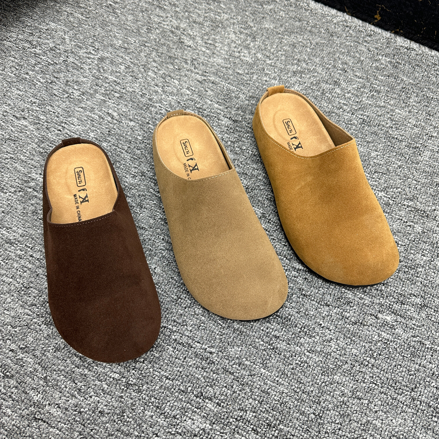 外贸源单圆头柔软舒适厚底勃肯拖