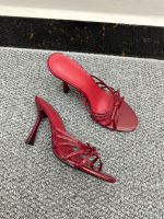 Large-sized round-toed open-toe high heels for foreign trade, versatile and stylish, with thin straps, light and breathable, and thin heels that are anti-slip fashion slippers thumbnail 6
