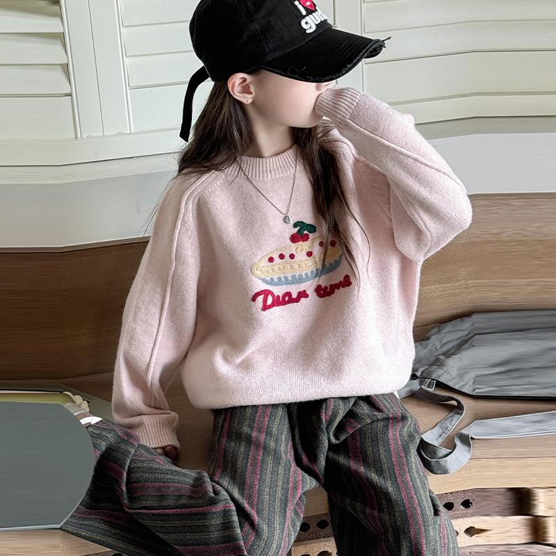 女童毛衣秋冬洋气加厚针织打底衫