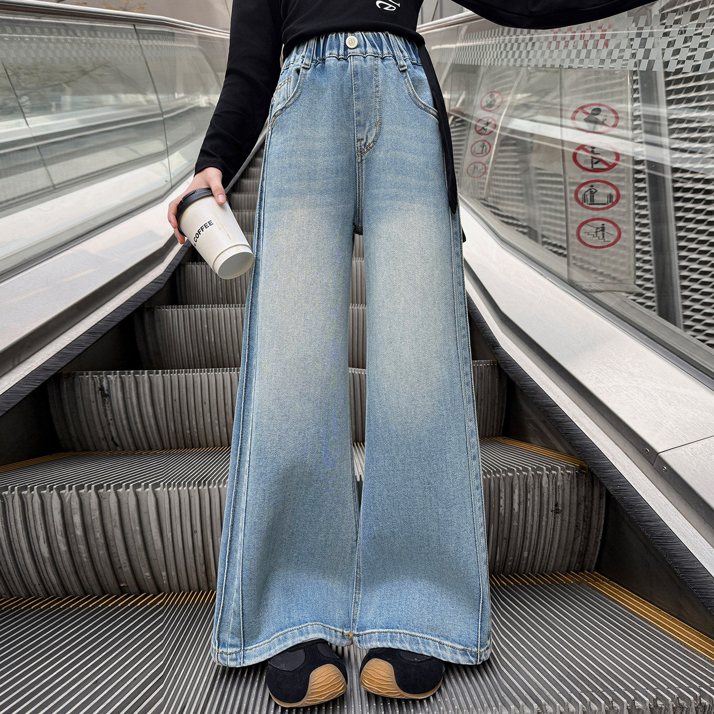 女童裤子春季2026新款洋气儿童好看牛仔裤春秋外穿大童直筒阔腿裤,童装/婴儿装/亲子装,裤子,淘宝优惠券,粉丝福利购,淘宝优惠卷