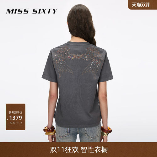MissSixty羽翼烫钻T恤