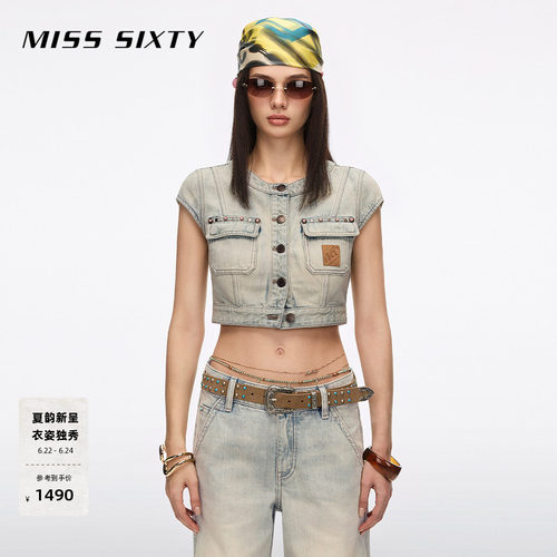 MissSixty撞钉牛仔外套
