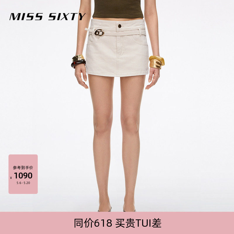【进口面料】Miss Sixty2026夏季新款牛仔短裤女复古装