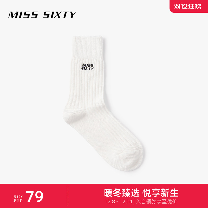 MissSixty徽标中筒袜