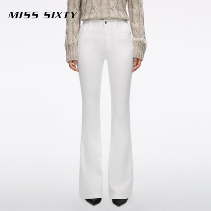 【七七酱直播间】【杨幂同款】Miss Sixty牛仔裤白色长裤微喇