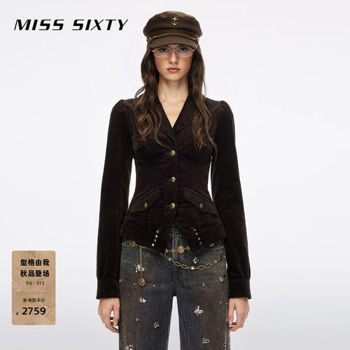 MissSixty撞钉灯芯绒外套