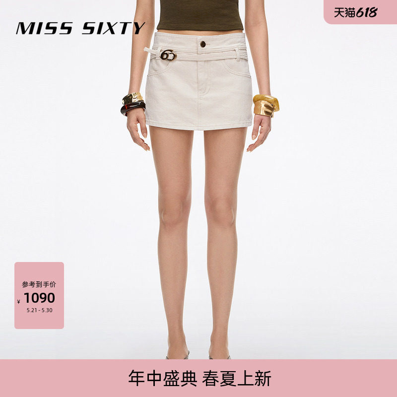 【进口面料】Miss Sixty2026夏季新款牛仔短裤女复古装