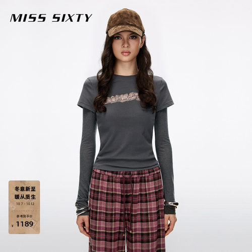 MissSixty假两件印花T恤
