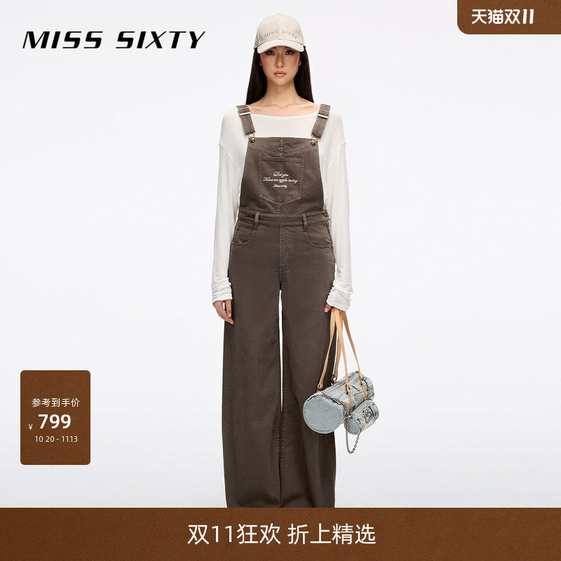 Miss Sixty2026春夏新款牛仔连体裤女可调节一体式减龄