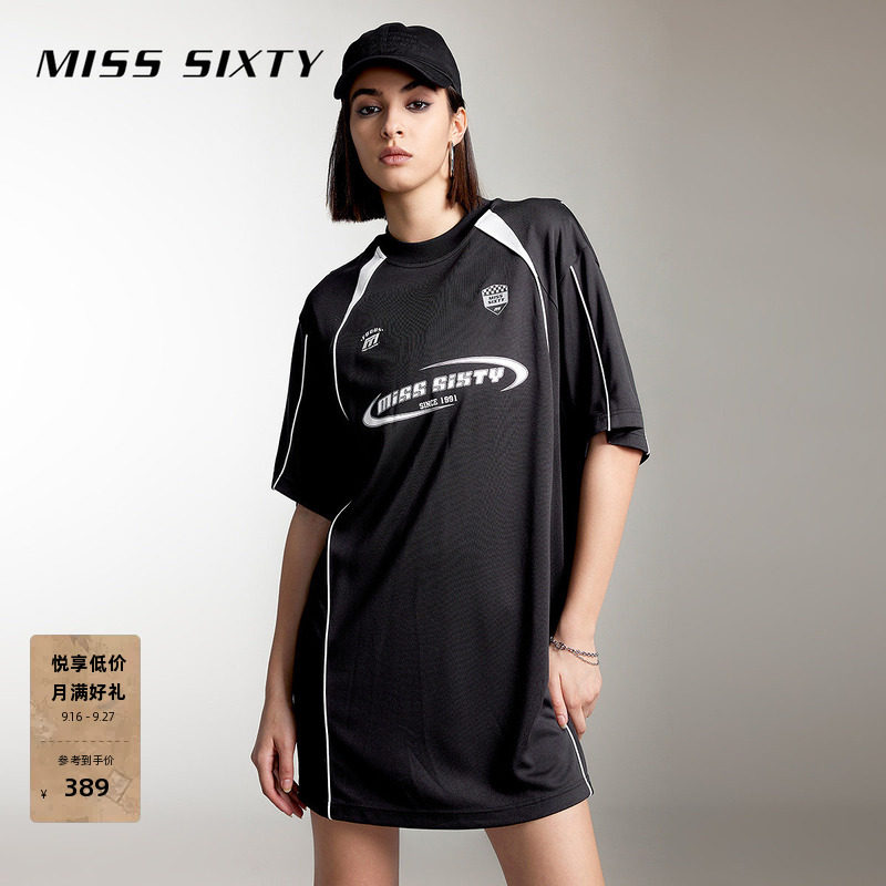MissSixty圆领复古运动风连衣裙图片