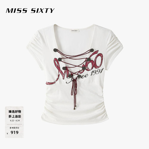 MissSixty印花短款T恤