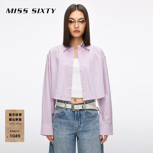 MissSixty烫钻格纹衬衫