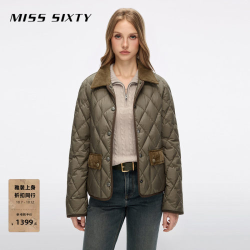 MissSixty牛仔拼接羽绒外套