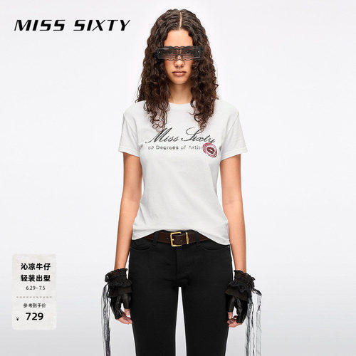 MissSixty钻饰徽标T恤