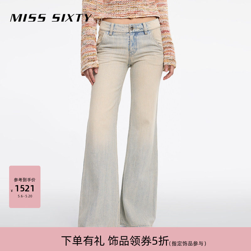 【免费改裤】[低腰]Miss Sixty春秋款复古显瘦牛仔裤女微