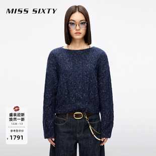 Sixty2025冬季 Miss 新款 花式 亮丝毛衣 纱针织衫 保暖含羊驼毛