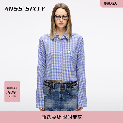 MissSixty宽松格子衬衫